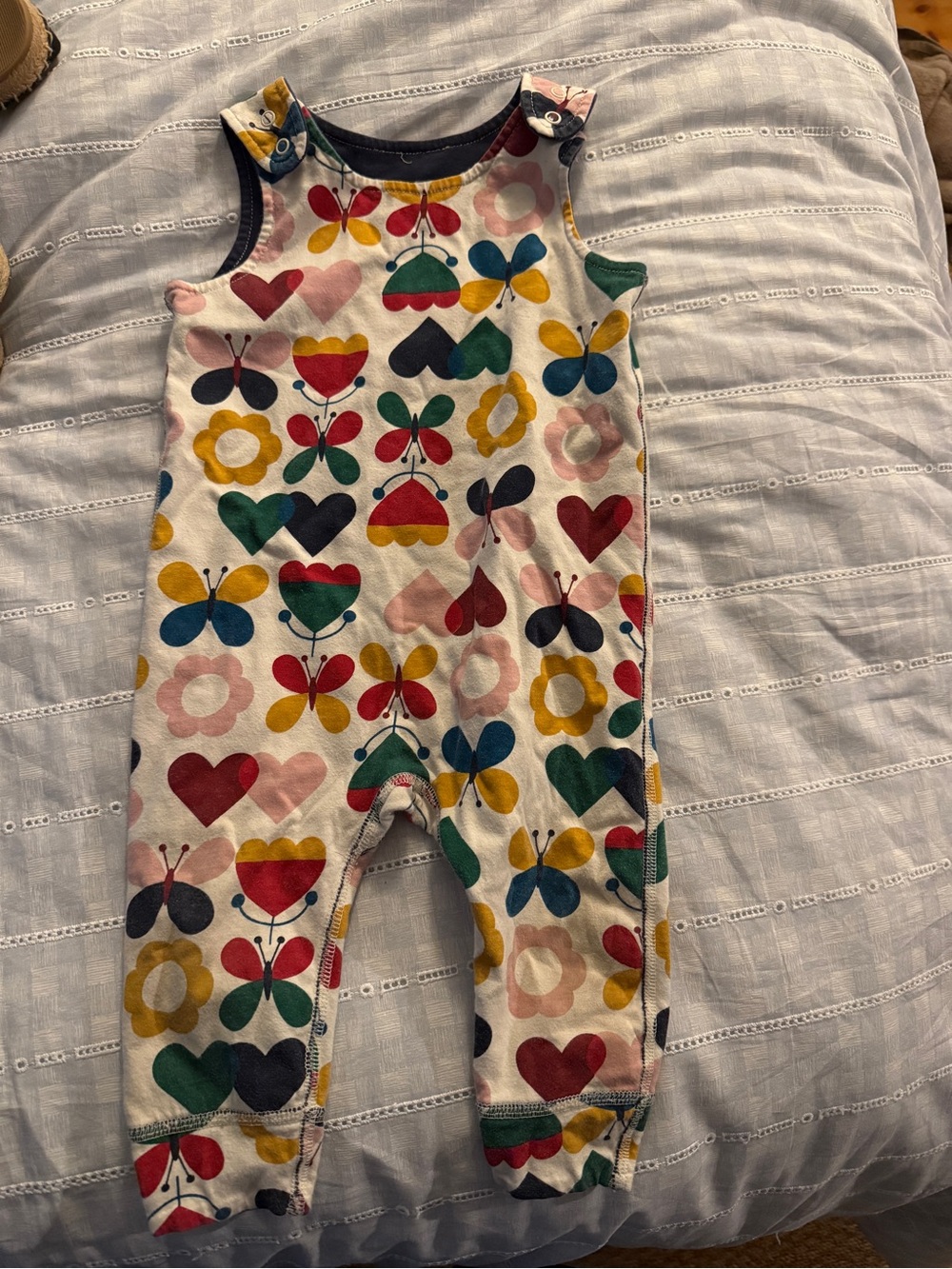 Colorful Butterflies & Hearts Baby Romper